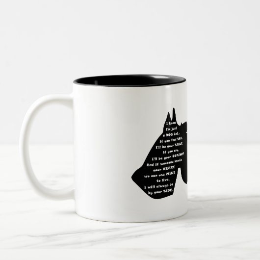 Tasse 2 Couleurs Schnauzer Chien Sanity (Gauche)