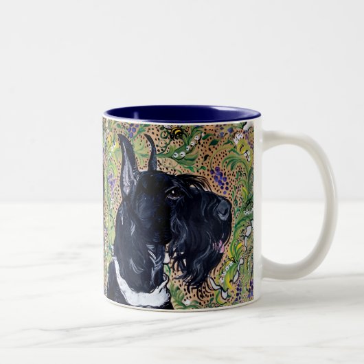 Tasse 2 Couleurs Schnauzer géant (Droit)