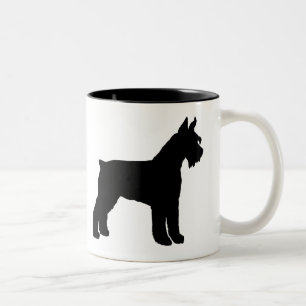 Tasse 2 Couleurs Schnauzer géant (noir)