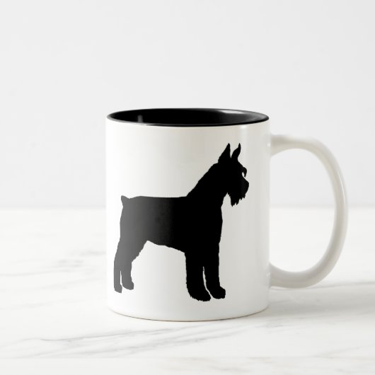 Tasse 2 Couleurs Schnauzer géant (noir) (Droit)