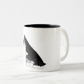 Tasse 2 Couleurs Schnauzer noir et argenté (Devant droit)