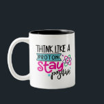 Tasse 2 Couleurs Science Je Pense Comme Un Proton Typographie Moder<br><div class="desc">Ce design moderne comporte le texte "Je pense comme un proton" dans la typographie colorée #science #physique #proton #proton #sayings #café #cafeemugs #cafeelover #coffeelover #coffeelove #mugs #drinkware #cuisine #diner #home</div>