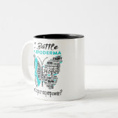 Tasse 2 Couleurs Scleroderma Awareness Month Ribbon (Devant gauche)