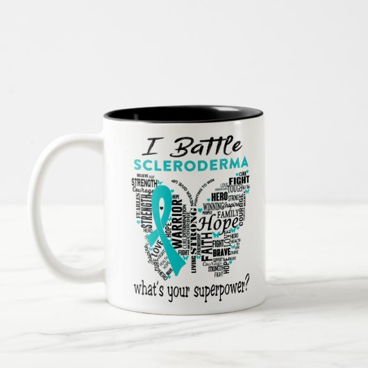 Tasse 2 Couleurs Scleroderma Awareness Month Ribbon (Gauche)