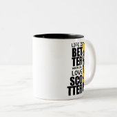 Tasse 2 Couleurs Scooter équitation Goat Tee (Devant droit)