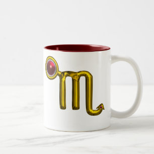 TASSE 2 COULEURS SCORPIO, GOLD ZODIAC SIGNE D'ANNIVERSAIRE AVEC LA 