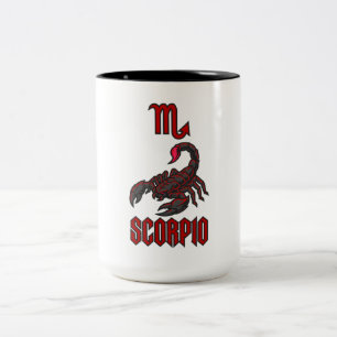 Tasse 2 Couleurs Scorpion Zodiaque Intensité Cosmique Écarlate