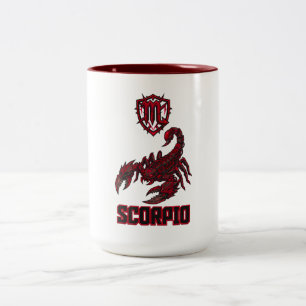 Tasse 2 Couleurs Scorpion Zodiaque Scorpion Cosmique Rouge Intensit