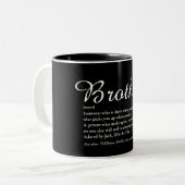 Tasse 2 Couleurs Script Amusant Moderne Cool Meilleur Frère Définit (Devant gauche)