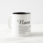 Tasse 2 Couleurs Script de définition de grand-mère, grand-mère, Na (Devant gauche)