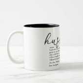 Tasse 2 Couleurs Script de définition de mari amour cœur (Gauche)