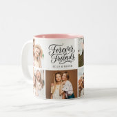 Tasse 2 Couleurs Script de photo de meilleure amie BFF Moderne (Devant gauche)