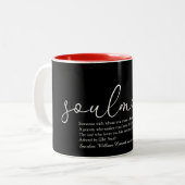 Tasse 2 Couleurs Script Love Coeur Soulmate Définition (Devant gauche)