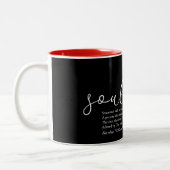 Tasse 2 Couleurs Script Love Coeur Soulmate Définition (Gauche)