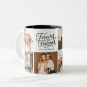 Tasse 2 Couleurs Script photo d'amie moderne BFF (Devant gauche)