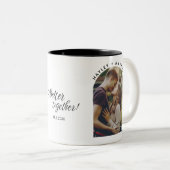 Tasse 2 Couleurs Script Photo Moderne Meilleur Ensemble (Devant droit)