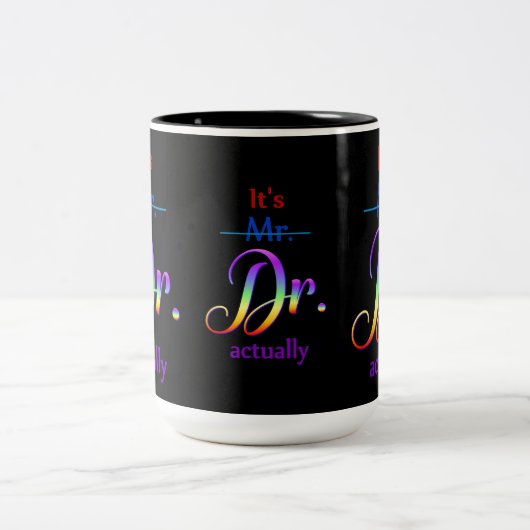Tasse 2 Couleurs Script Rainbow (Centre)