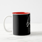 Tasse 2 Couleurs Script Rouge Cœur Amour Définition Élégant (Gauche)
