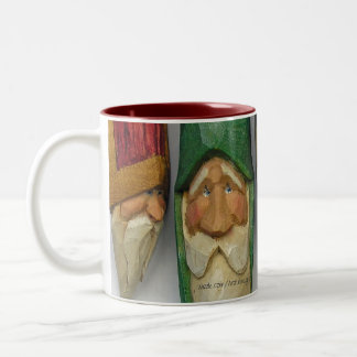 Tasse 2 Couleurs Sculptures sur bois en Père Noël (no. 0701)
