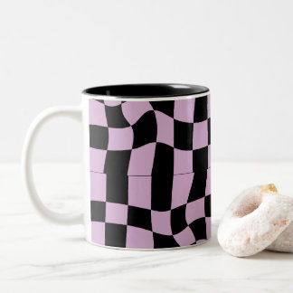Tasse 2 Couleurs Seamless pattern checkered square pattern.