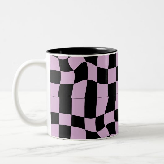 Tasse 2 Couleurs Seamless pattern checkered square pattern. (Gauche)