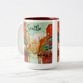 Tasse 2 Couleurs Seattle dans la pluie (Devant gauche)