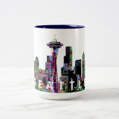 Tasse 2 Couleurs Seattle dans le graffiti (Centre)