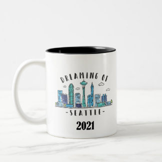Tasse 2 Couleurs Seattle Skyline 2021