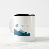 Tasse 2 Couleurs Seattle Skyline Blue (Devant gauche)
