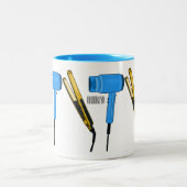 Tasse 2 Couleurs Sèche-cheveux & lisseuse-cheveux illustration (Centre)