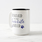 Tasse 2 Couleurs Secouru est ma race préférée ! (Devant gauche)