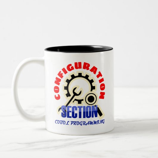Tasse 2 Couleurs Section de configuration en programmation Cobol (Gauche)