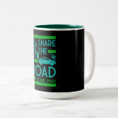 Tasse 2 Couleurs Sécurité routière à bicyclette (Devant droit)