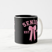 Tasse 2 Couleurs Senior 2026 Pink Bow (Devant droit)