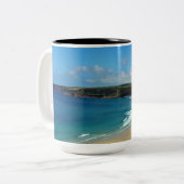 Tasse 2 Couleurs Sennen Cove Cornwall Angleterre (Devant gauche)