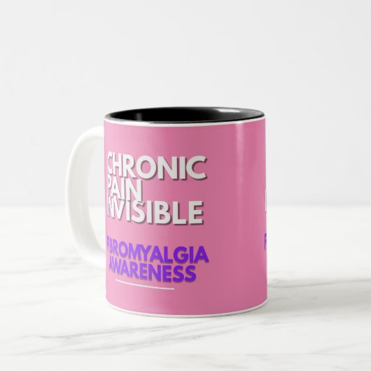 Tasse 2 Couleurs Sensibilisation à la fibromyalgie (Devant gauche)