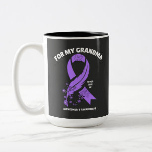 Tasse 2 Couleurs Sensibilisation à la maladie d'Alzheimer - Pour ma