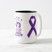 Tasse 2 Couleurs Sensibilisation à la violence domestique (Devant droit)