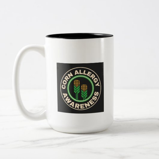 Tasse 2 Couleurs Sensibilisation aux allergies au maïs (Gauche)