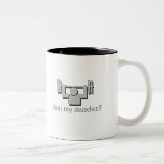 Tasse 2 Couleurs Sentez mes muscles (Droit)