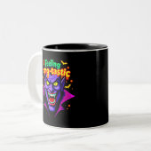 Tasse 2 Couleurs Sentiment Fang Tastic Halloween design Vampire Hal (Devant gauche)