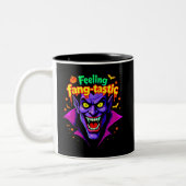 Tasse 2 Couleurs Sentiment Fang Tastic Halloween design Vampire Hal (Gauche)