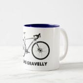 Tasse 2 Couleurs Sentir le cyclisme Gravelly (Devant droit)