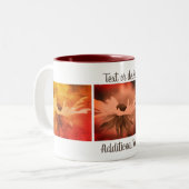 Tasse 2 Couleurs Sepia Black Eyed Susan Flower Personnalisé (Devant gauche)