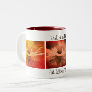 Tasse 2 Couleurs Sepia Black Eyed Susan Flower Personnalisé