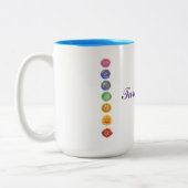 Tasse 2 Couleurs Sept chakras aquarelle art (Gauche)