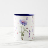 Tasse 2 Couleurs Septembre Anniversaire Aster Naissance Mois Fleur (Centre)