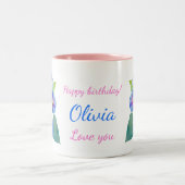 Tasse 2 Couleurs Septembre cadeaux de fleurs de naissance Gloire du (Centre)