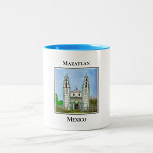 Tasse 2 Couleurs Sereine Parroquia Cristo Rey à Mazatlan