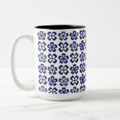 Tasse 2 Couleurs Sérénité des fleurs bleues (Gauche)